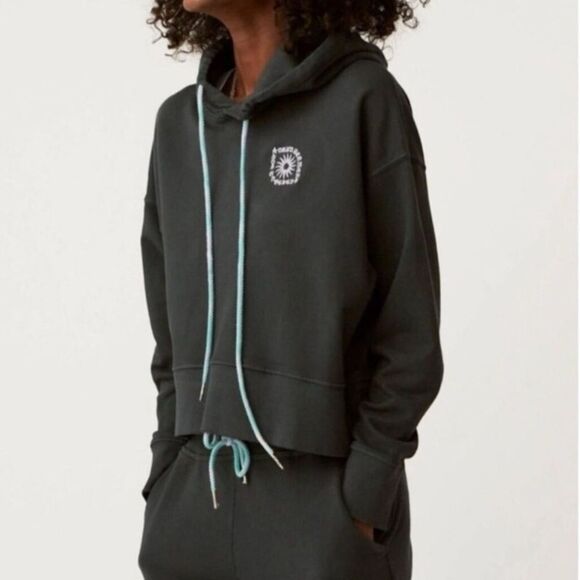 Daydreamer Vintage Black LA Shrunked Eye Cropped Hoodie Size Small - Picture 1 of 14